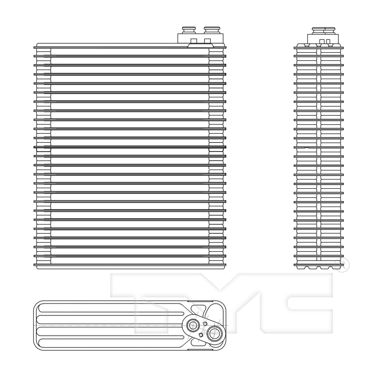 TYC A/C Evaporator Core 97148