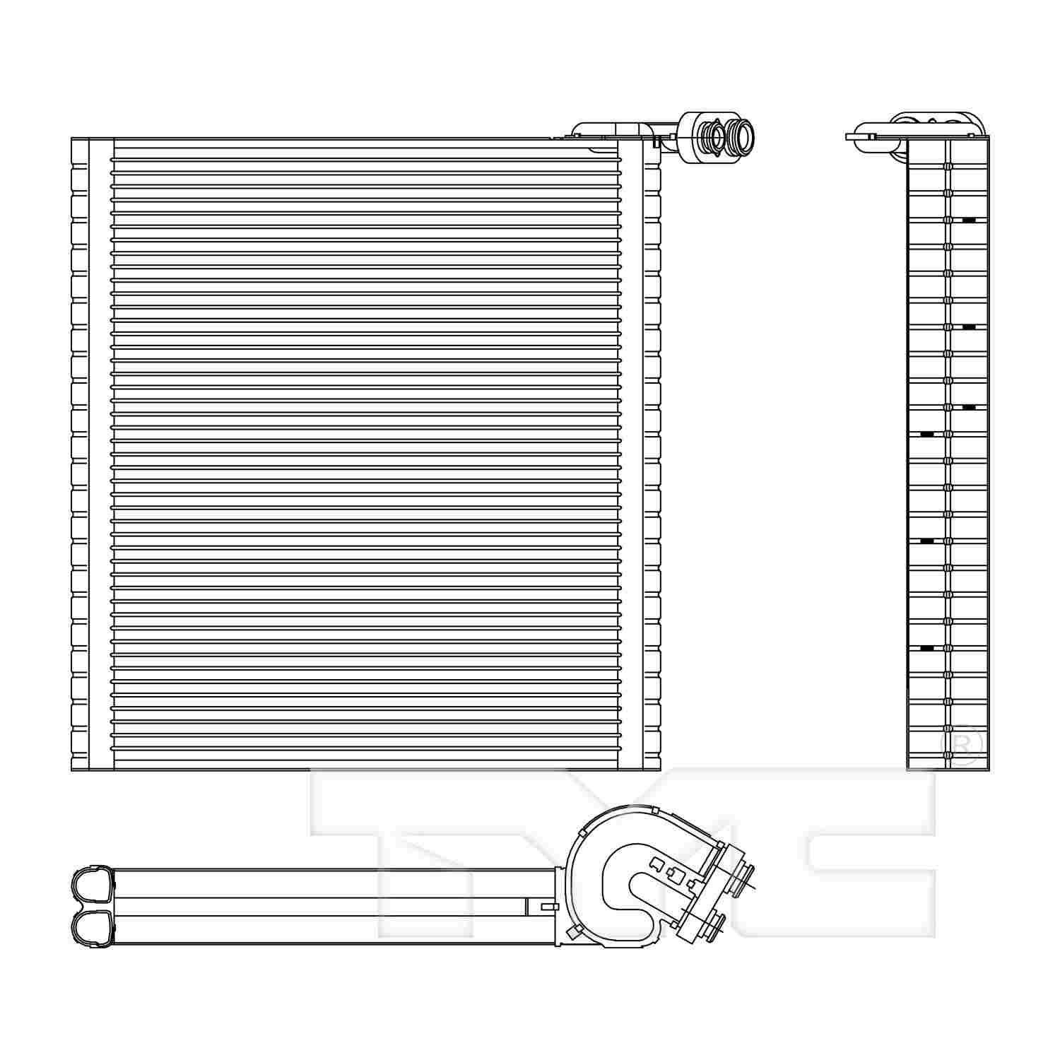 TYC A/C Evaporator Core 97162