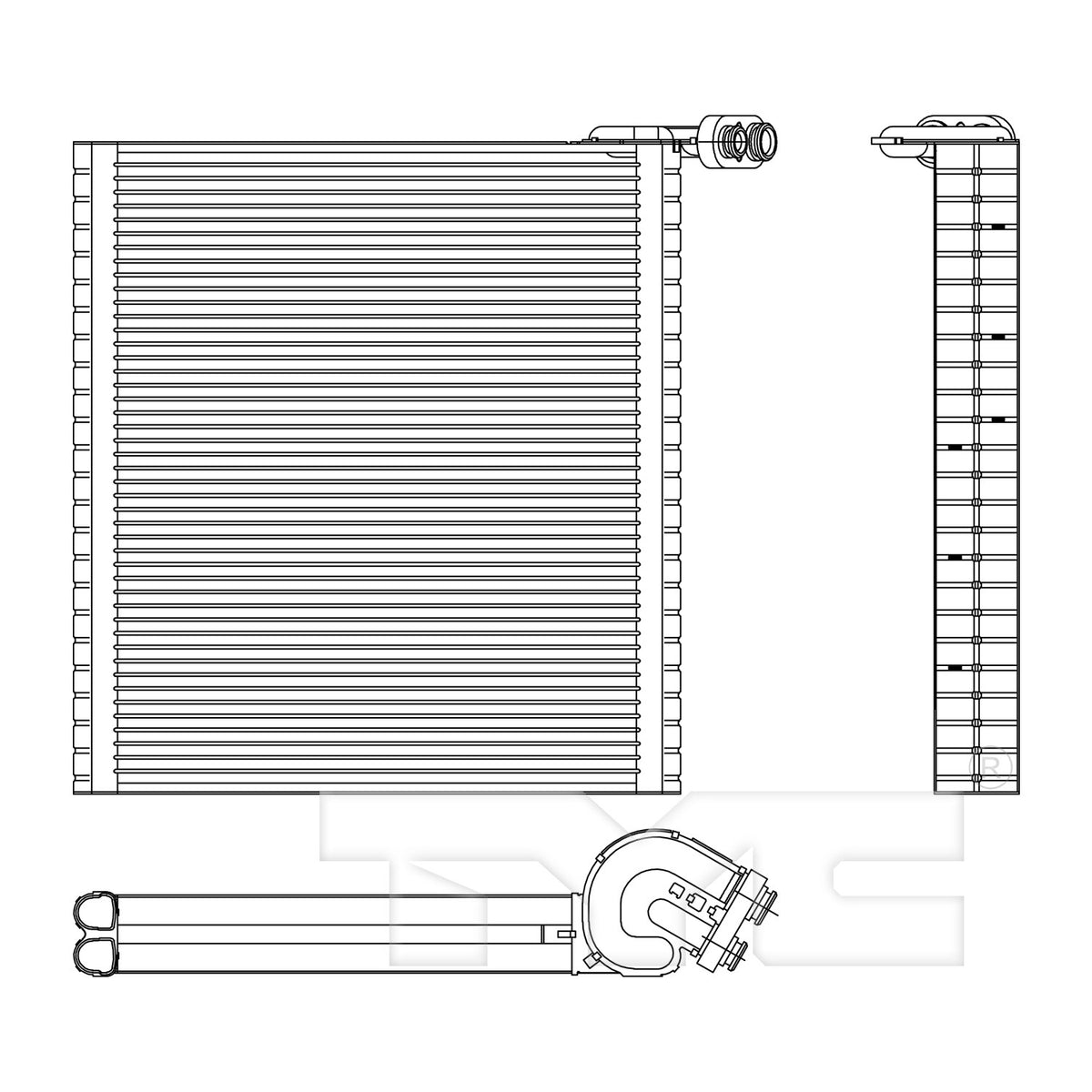 TYC A/C Evaporator Core 97162