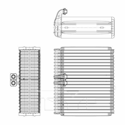 TYC A/C Evaporator Core 97167
