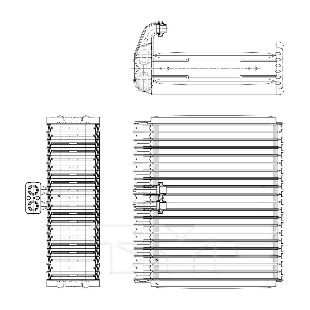 TYC A/C Evaporator Core 97167