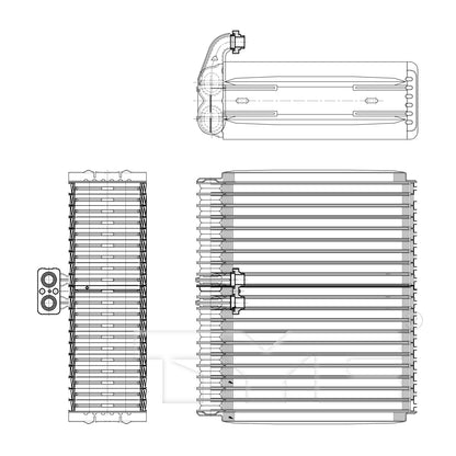 TYC A/C Evaporator Core 97167
