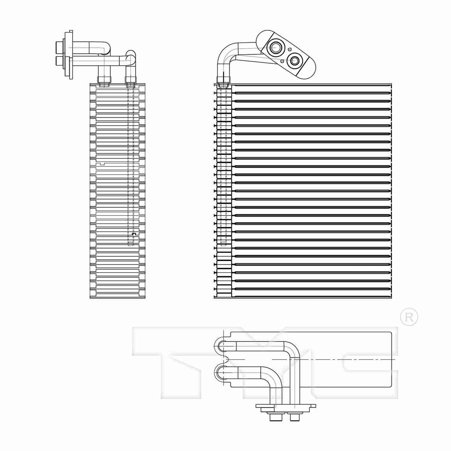 TYC A/C Evaporator Core 97168