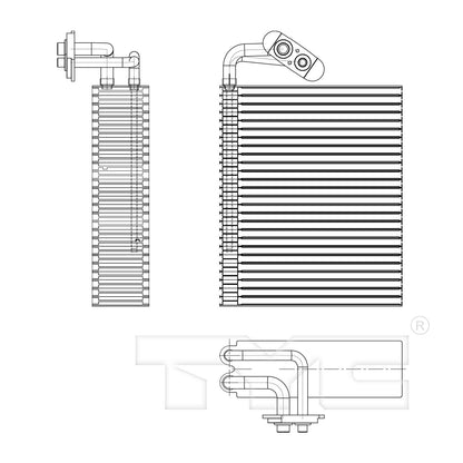 TYC A/C Evaporator Core 97168
