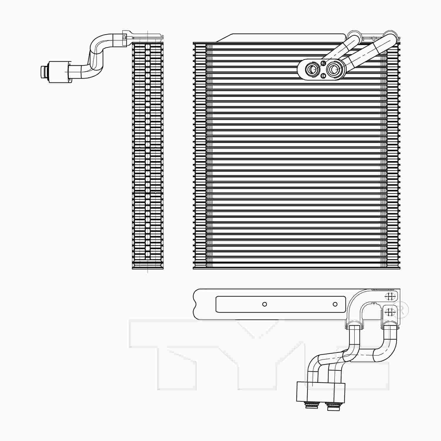 TYC A/C Evaporator Core 97188