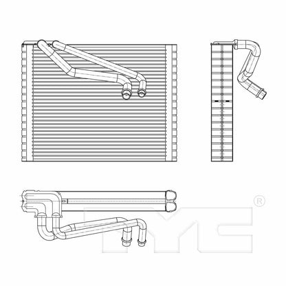 TYC A/C Evaporator Core 97190