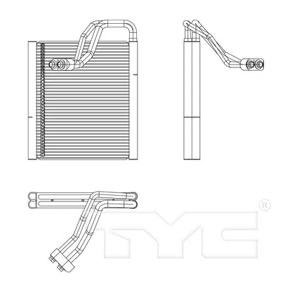 TYC A/C Evaporator Core 97195