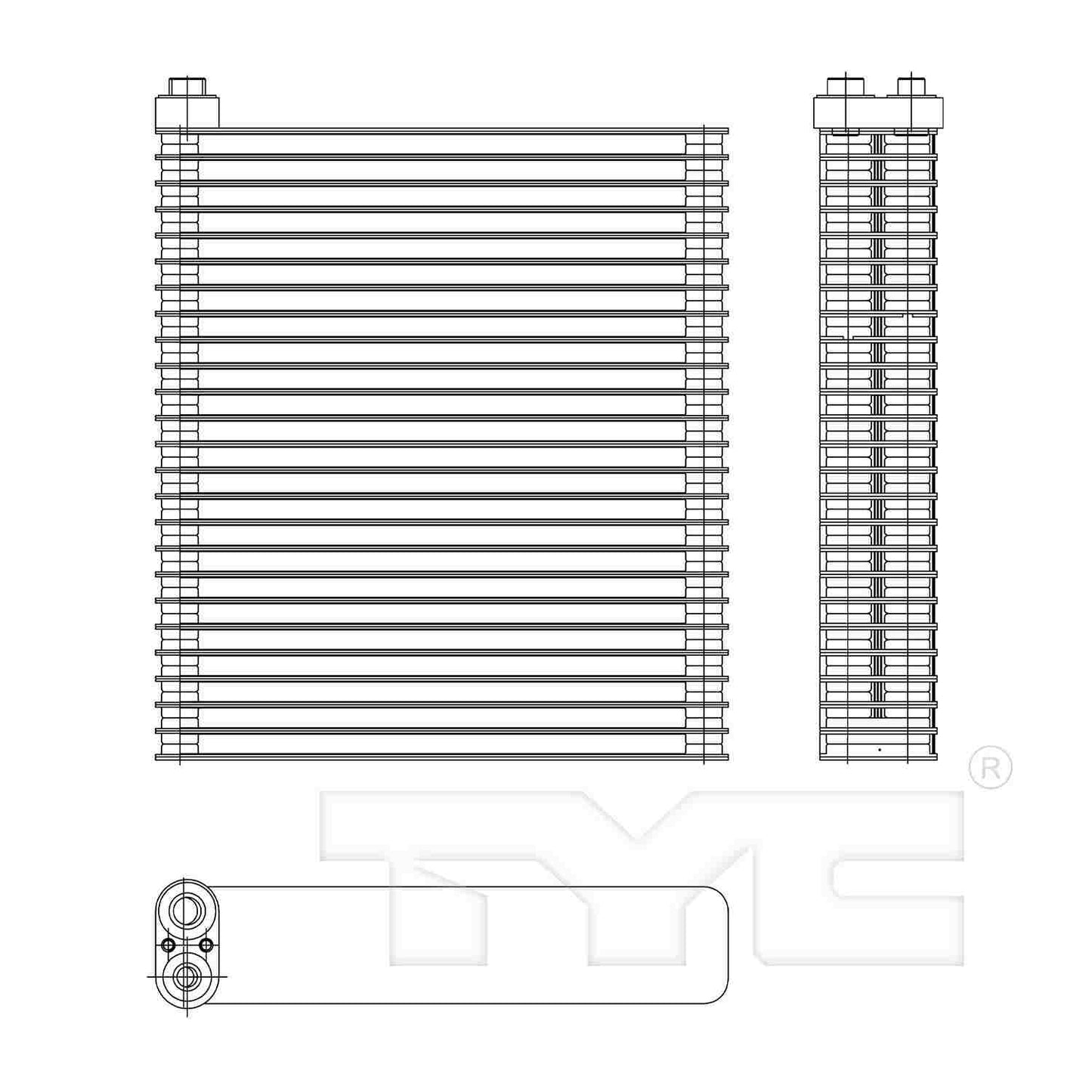 TYC A/C Evaporator Core 97196