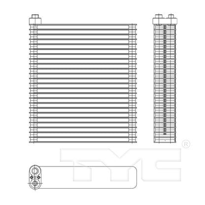 TYC A/C Evaporator Core 97196
