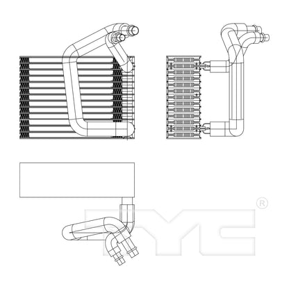 TYC A/C Evaporator Core 97202