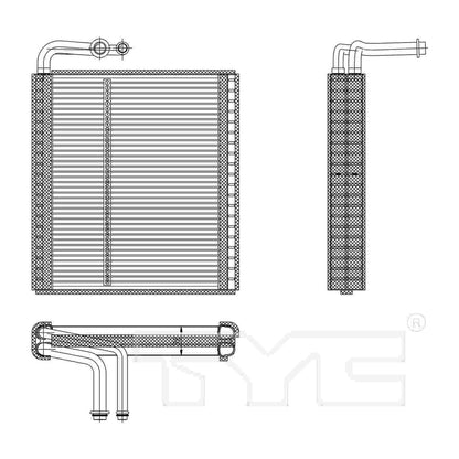 TYC A/C Evaporator Core 97206
