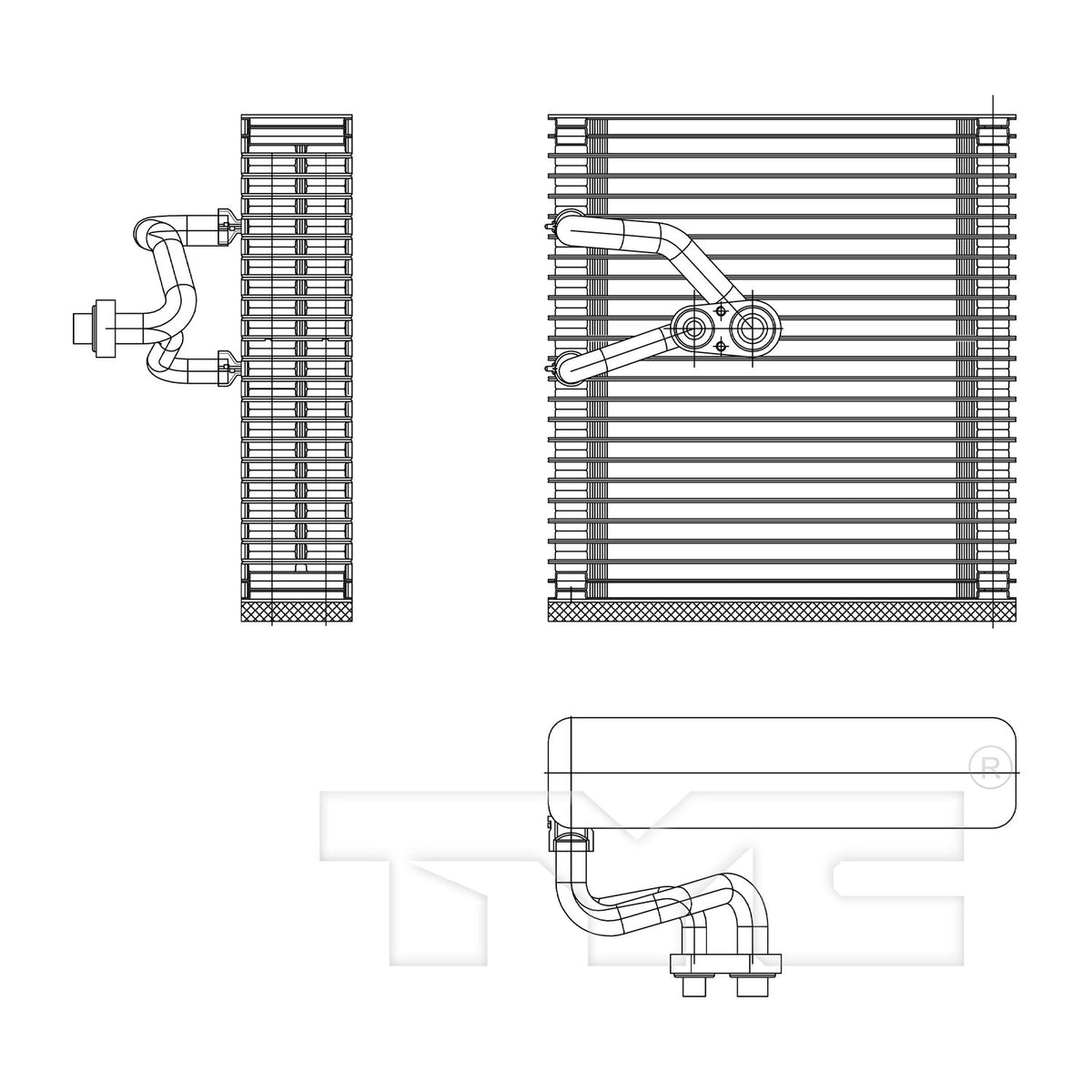 TYC A/C Evaporator Core 97207