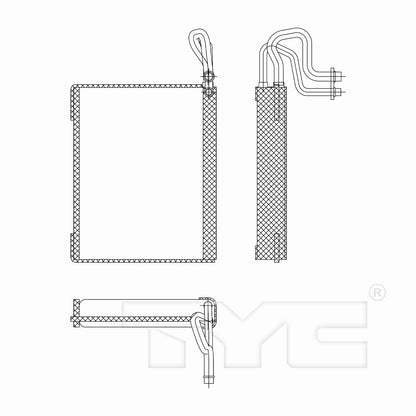 TYC A/C Evaporator Core 97213