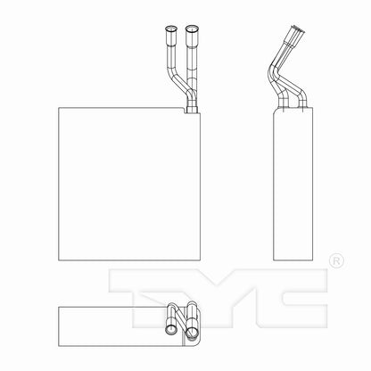 TYC A/C Evaporator Core 97223