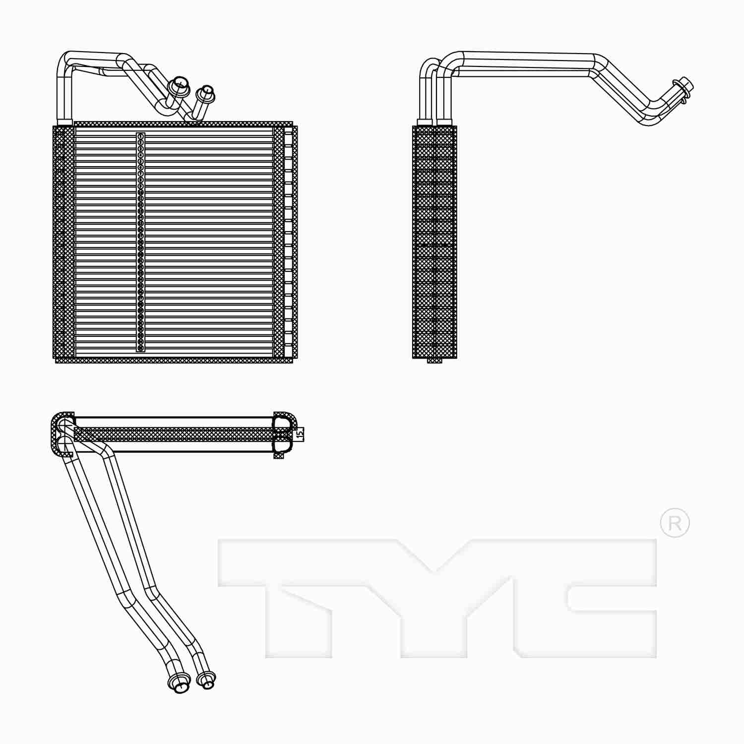 TYC A/C Evaporator Core 97232
