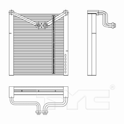 TYC A/C Evaporator Core 97239