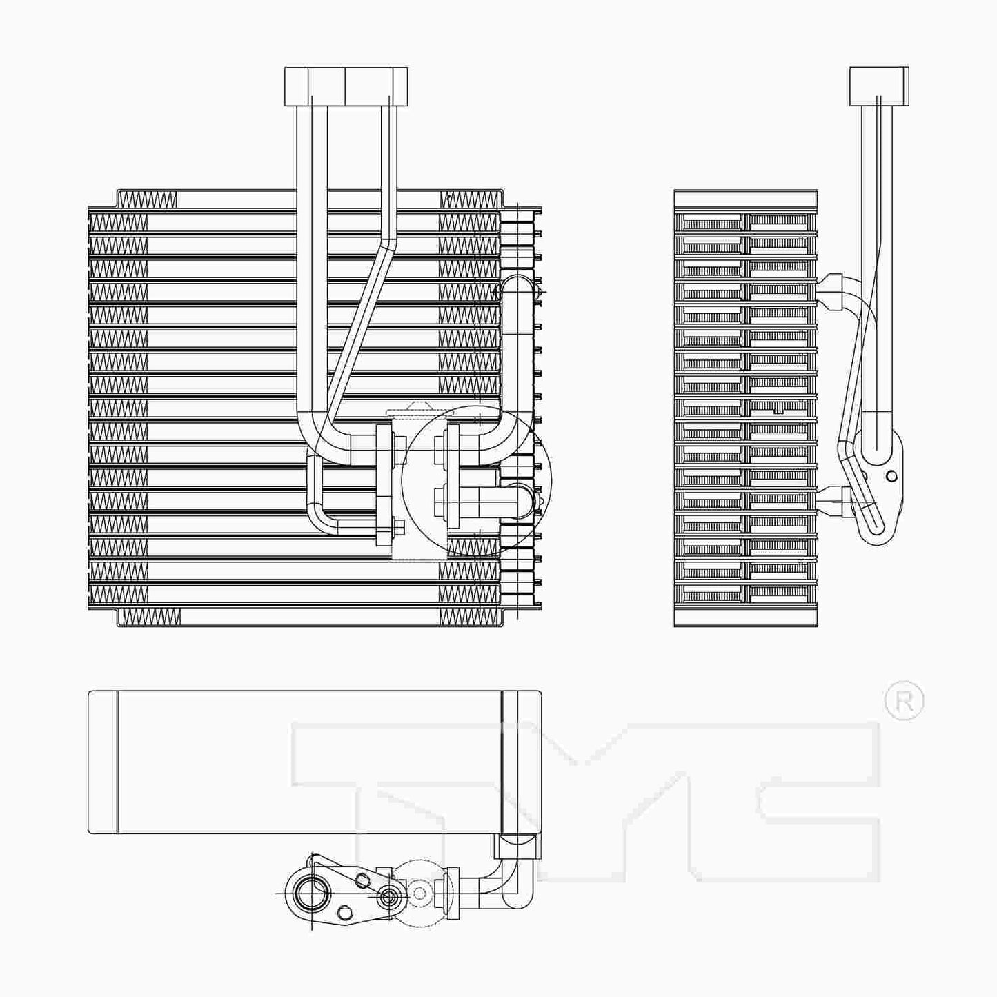 TYC A/C Evaporator Core 97252