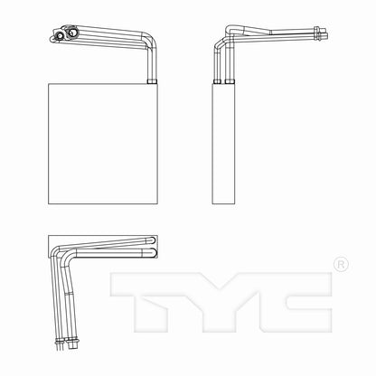 TYC A/C Evaporator Core 97255