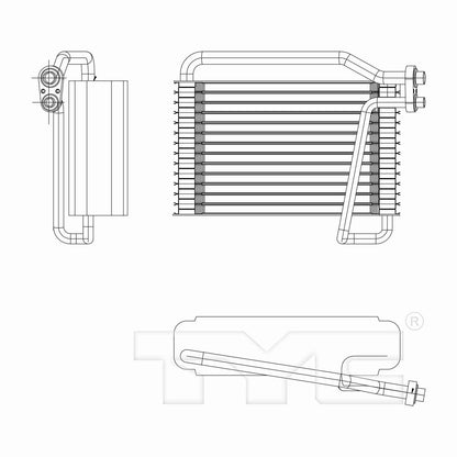 TYC A/C Evaporator Core 97261