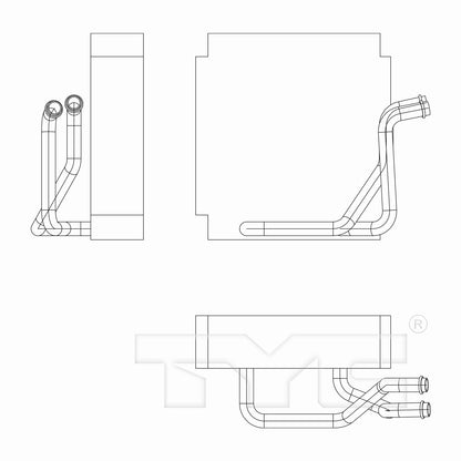 TYC A/C Evaporator Core 97263
