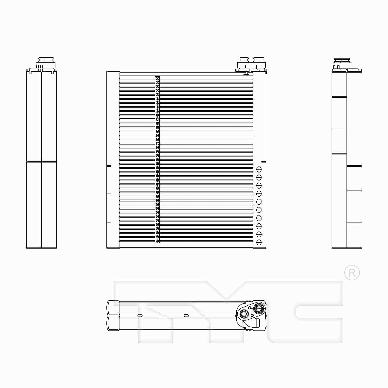TYC A/C Evaporator Core 97265