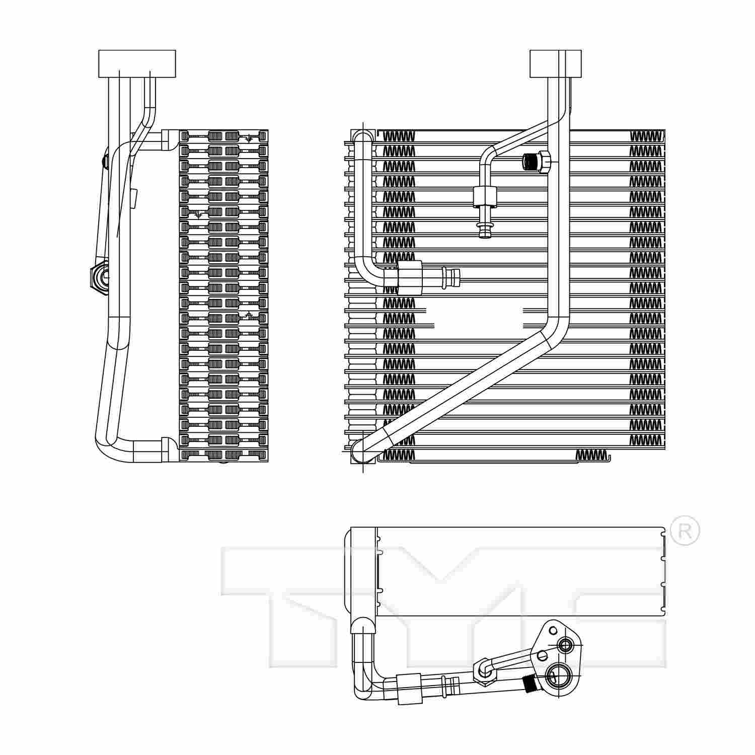 TYC A/C Evaporator Core 97278