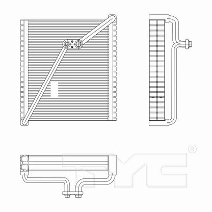 TYC A/C Evaporator Core 97281
