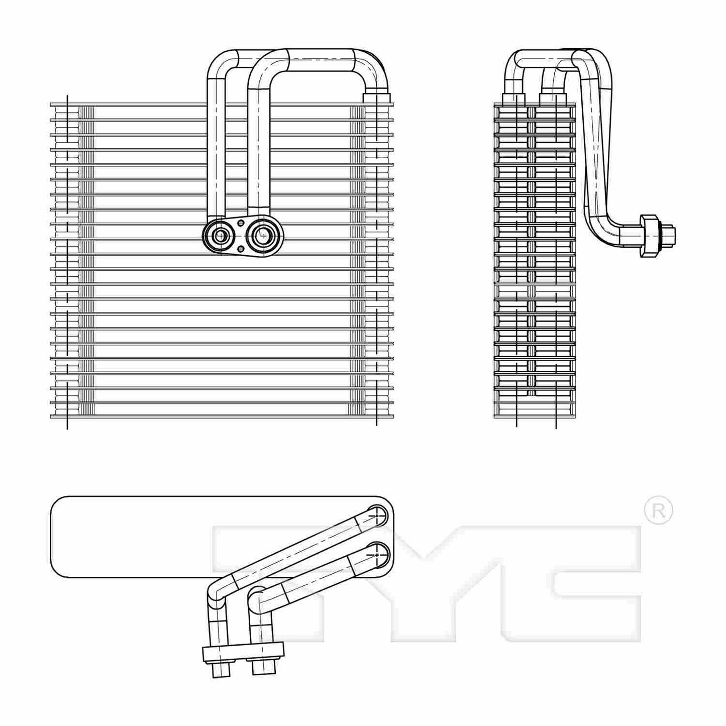 TYC A/C Evaporator Core 97288