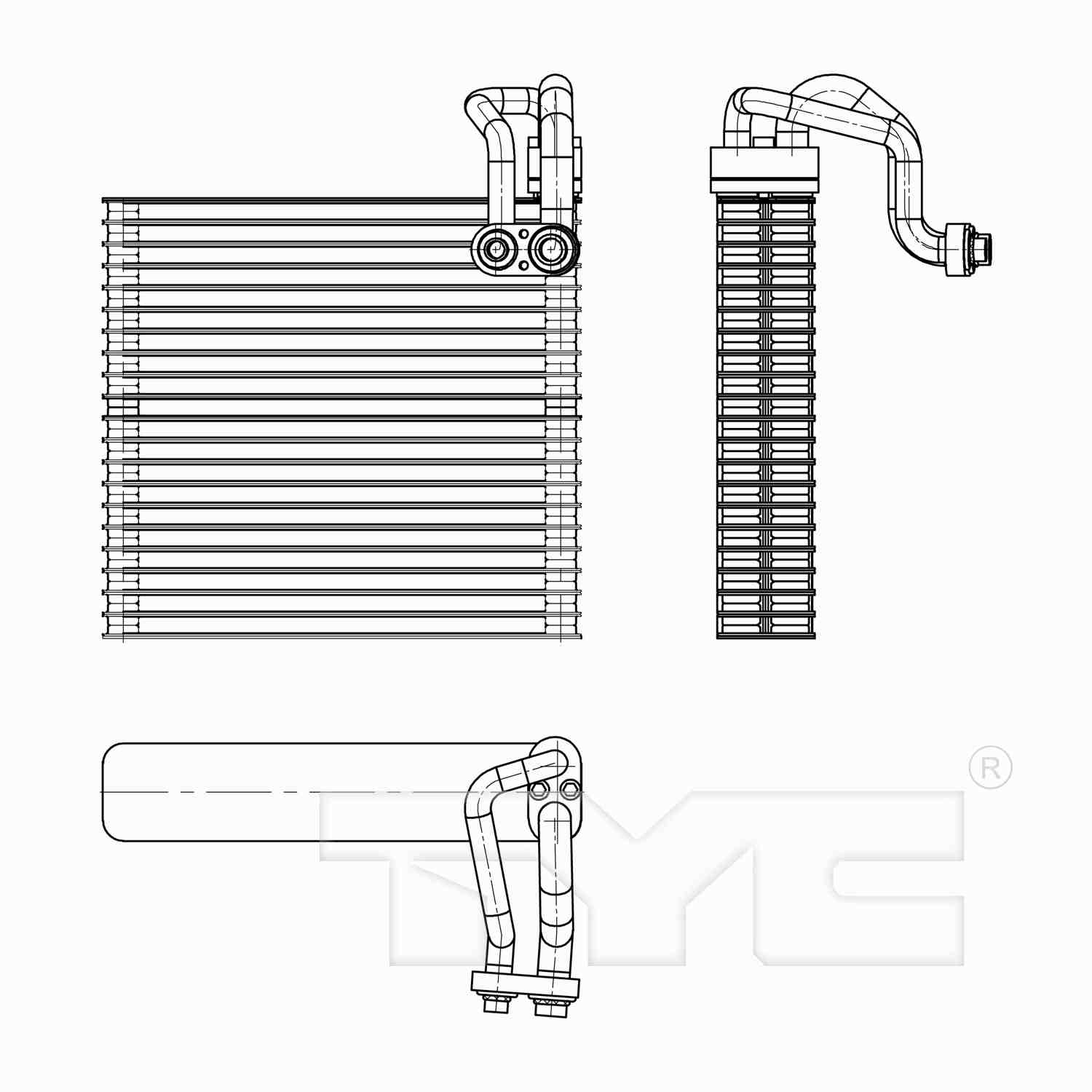 TYC A/C Evaporator Core 97291