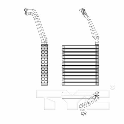 TYC A/C Evaporator Core 97292