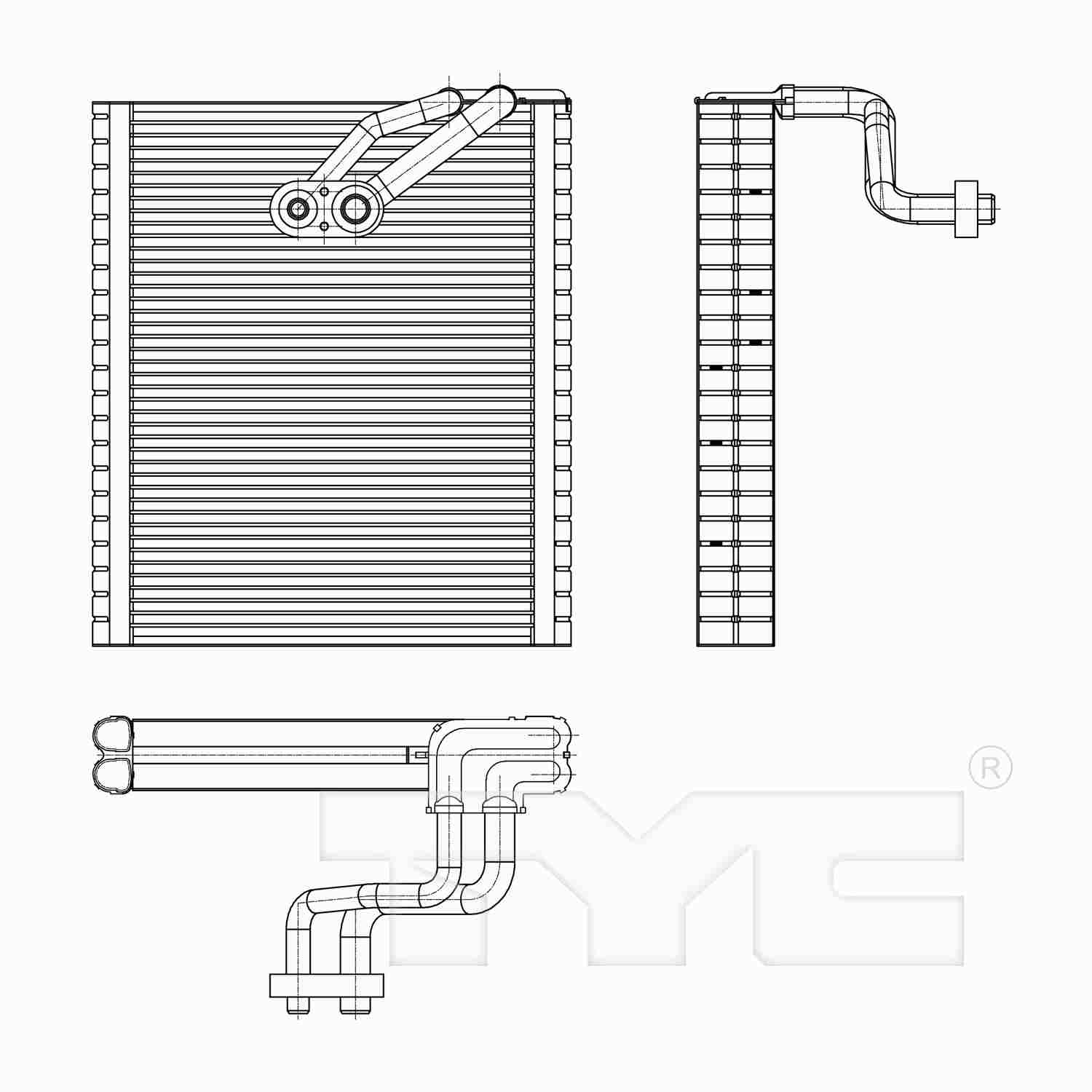 TYC A/C Evaporator Core 97296
