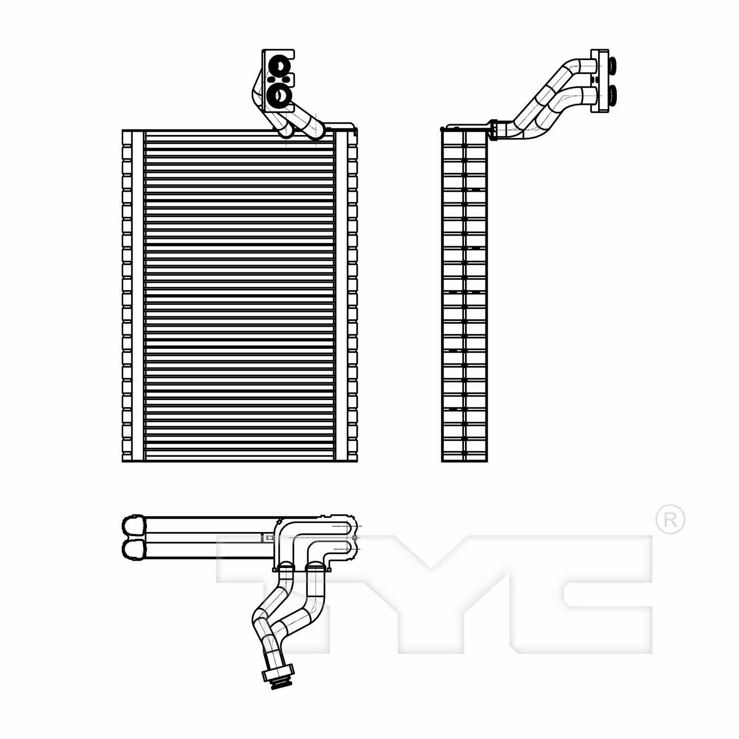 TYC A/C Evaporator Core 97312