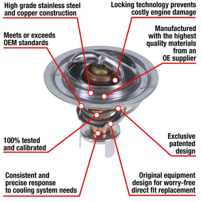 Motorad Engine Coolant Thermostat 7268-170