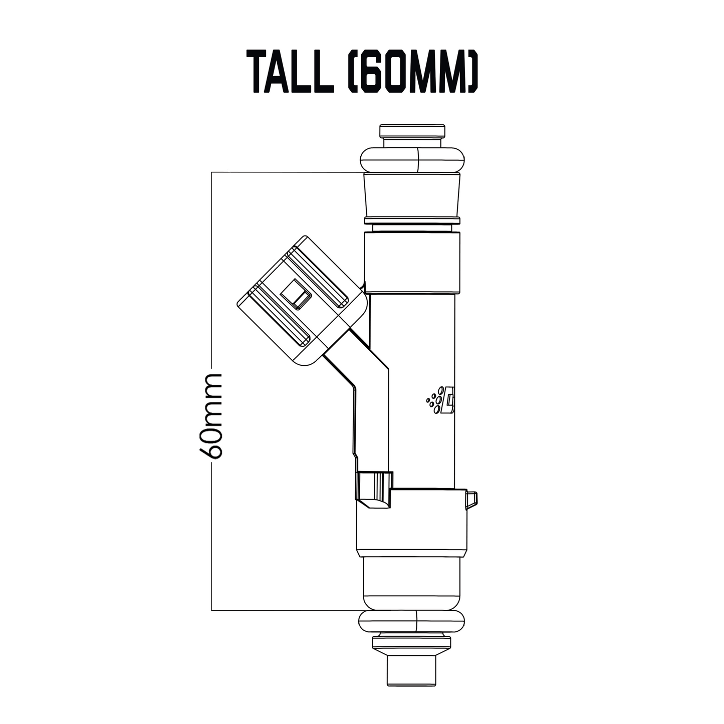 DeatschWerks Single Universal Tall Injector (60mm)