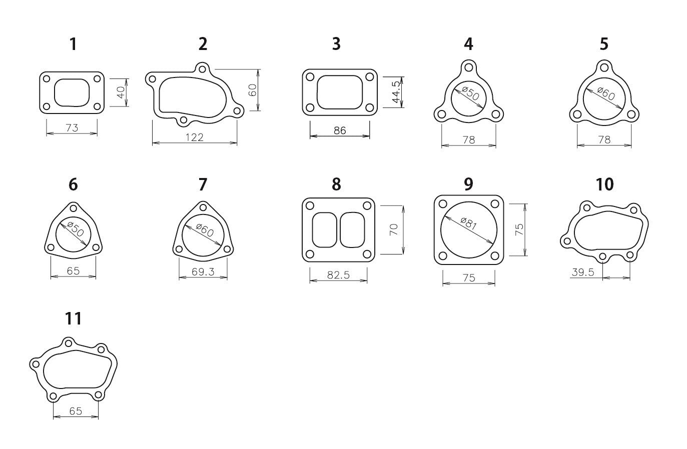 CATALOG TD06/T67 TURBINE OUTLET FLANGE (EXT) - (11900042)
