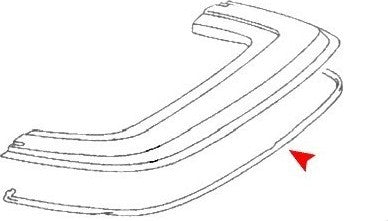 URO Convertible Top Case Seal, Each, D1:1077580198A, D1S:107 758 01 98 A,