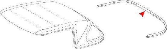 URO Convertible Top Case Seal, Each, D1:1077710098, D1S:107 771 00 98, JP1