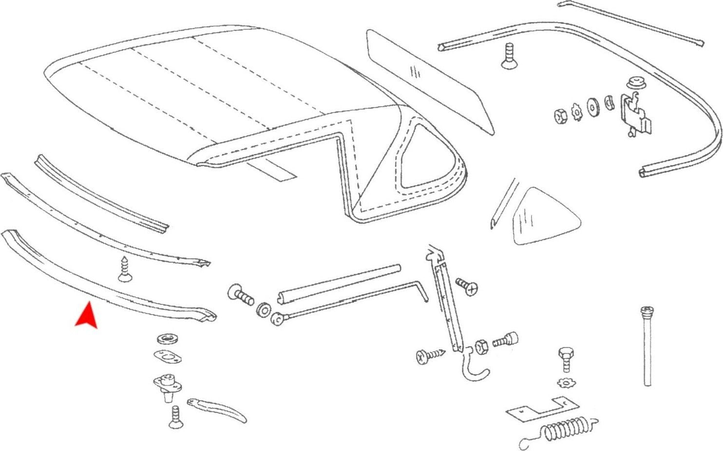 URO Convertible Top Seal 1077790022