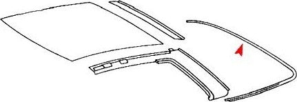 URO Convertible / Hard Top Seal, Each, D1:1077900198, D1S:107 790 01 98, J