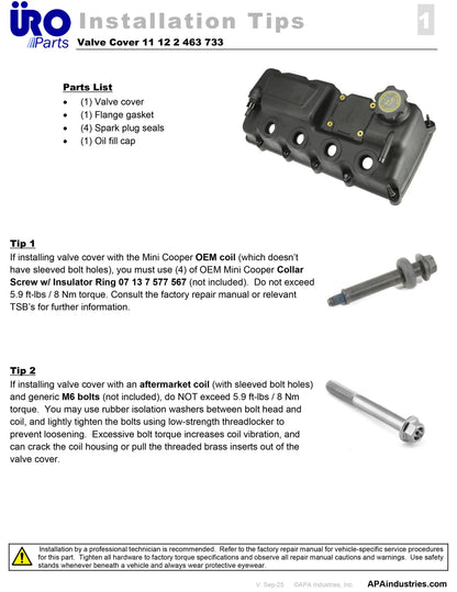 URO Engine Valve Cover 11122463733