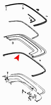 URO Convertible Top Case Seal, Each, D1:1137500177, D1S:113 750 01 77, JP1