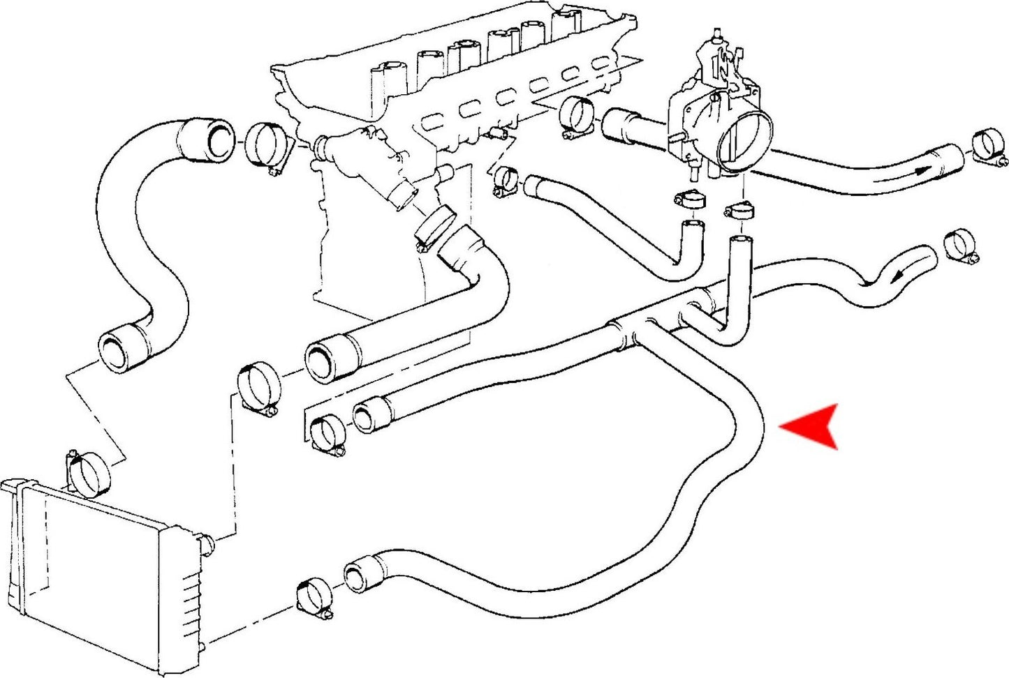 URO Engine Coolant Hose 11531726506