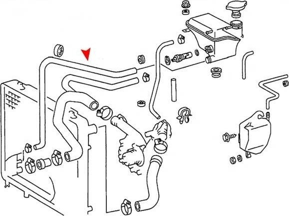 URO Engine Coolant Reservoir Hose 1245000875