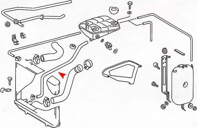 URO Engine Coolant Reservoir Hose 1265011882