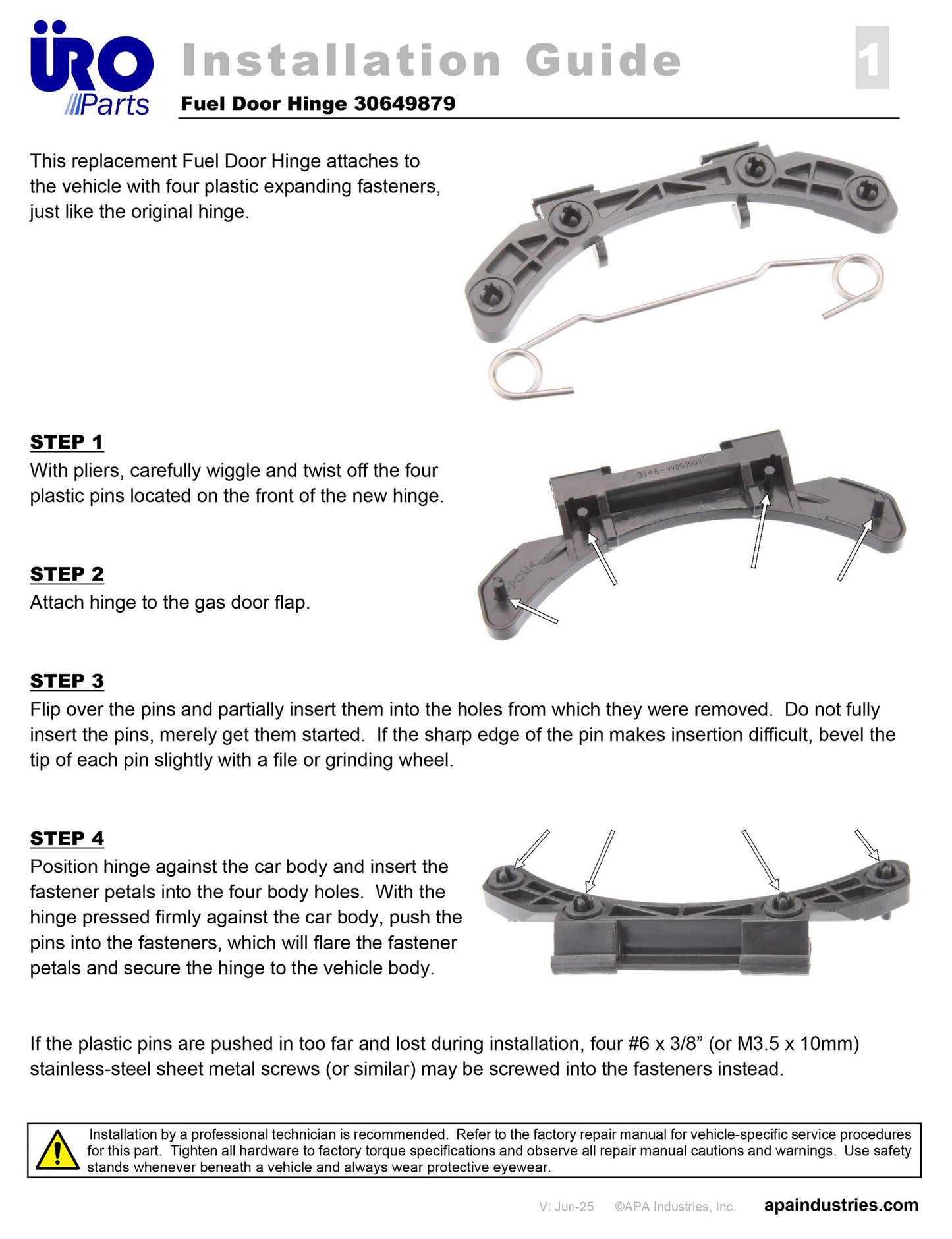 URO Fuel Door Hinge