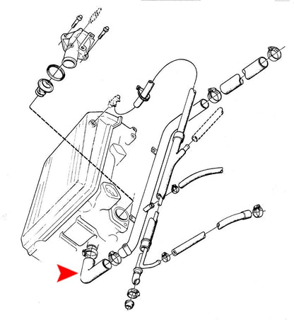URO Engine Coolant Bypass Hose 7504624