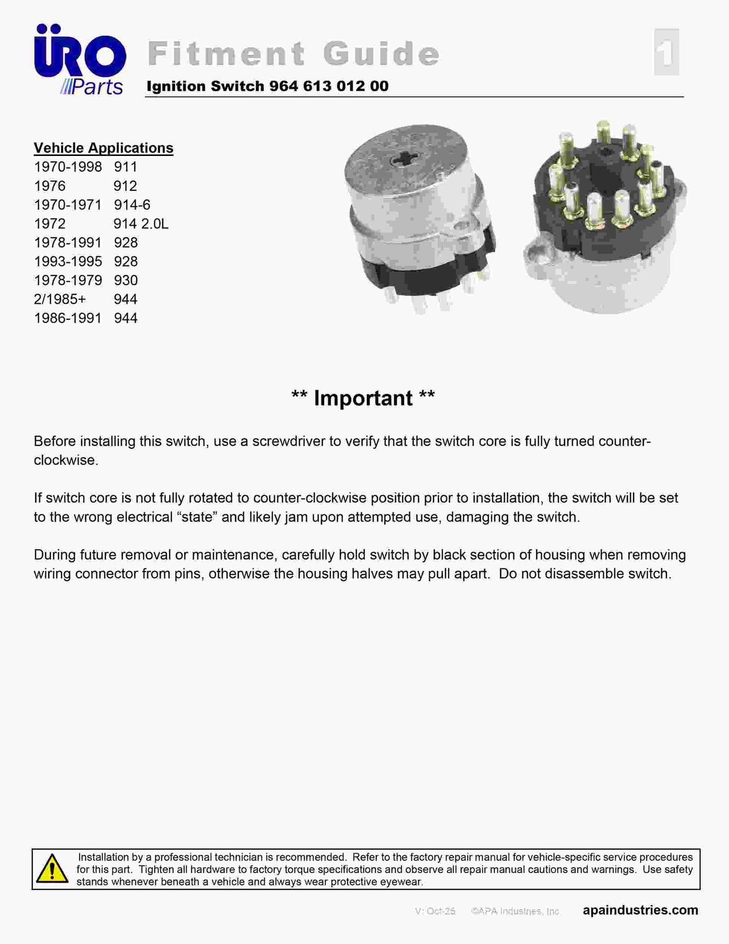 URO Ignition Switch 96461301200