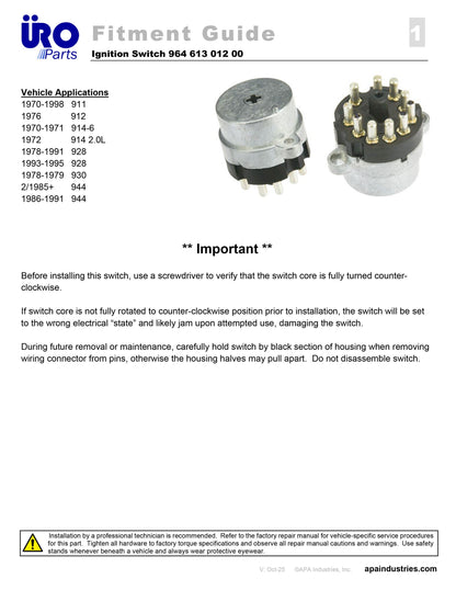 URO Ignition Switch 96461301200