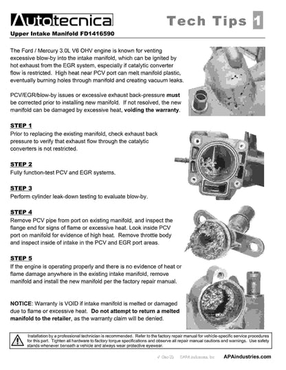 Autotecnica Engine Intake Manifold FD1416590