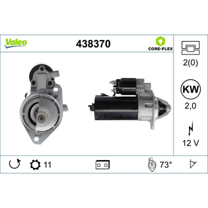 Valeo Starter Motor 438370 image 2